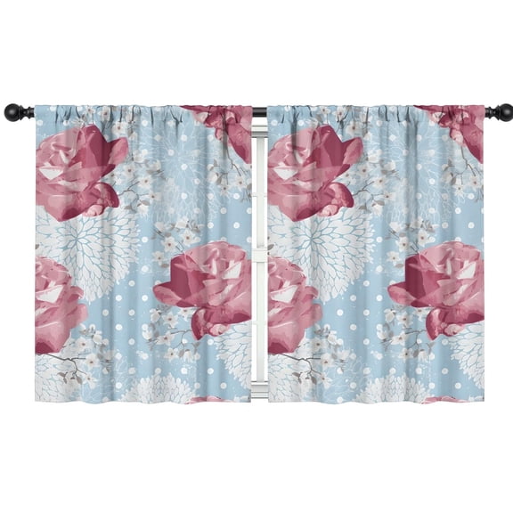 Blackout Kids Curtains,Pioneer Flower Floral Print Pattern Childrens Insulated Curtains Set Of 2,Bedroom Essentials,Toddler Room Decor 42"x54"
