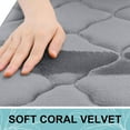 thumbnail image 3 of Smiry U-Shaped Memory Foam Bathroom Rugs 24x20, Ultra Soft and Absorbent Toilet Rugs, Non-Slip Machine Washable Contour Mats, Grey, 3 of 8