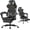 BLACKGREY, variant on Ergonomic Video Gaming Chair with Footrest & Massage Lumbar Pillow, Height Adjustable 360° Swivel Computer Chair, Linked Armrest & Headrest for Office Gaming (Black Purple)