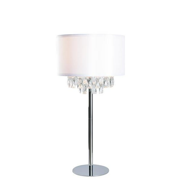 Kenroy Home 33067CH Lampe de Table Ophélie&44; Chrome & Accents de Cristal