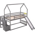 thumbnail image 6 of Twin Over Bunk Bed With Convertible Slide And Storage - Gray Entertainment & Charm, 6 of 6