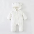 Cozy Rompers Cozy Hooded Romper for and Toddlers Long Sleeve Warm Jumpsuit for ...