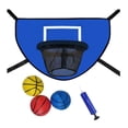 thumbnail image 1 of Set de aro de baloncesto de trampolín con 3 bolas y 1 bomba fácil para instalar goles de baloncesto de trampolín set de juego deportivo, 1 of 8