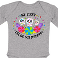 thumbnail image 4 of Inktastic My 1st Dia De Los Muertos with Sugar Skulls and Flowers Boys or Girls Long Sleeve Baby Bodysuit, 4 of 5