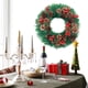 thumbnail image 4 of Guirnalda de Navidad de 16 pulgadas con conos de pino Fruta roja Feliz Navidad Guirnalda colgante Gu Abody 40cm/Sin luz de cordel, 4 of 7
