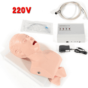 Anqidi PVC Intubation Manikin Study Teaching Model, Adult Oral Nasal Intubation Airway Management Trainer Tracheal Simulator 220V
