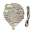 thumbnail image 2 of Letrero de anuncio de recién nacido Tablero de anuncios de madera con letras Regalo para Blanco, 2 of 9