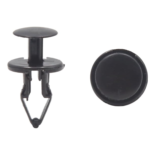 20Pzas Clip de Fijación 11mm para Coche Universal Remaches Clips de Plástico Negro Tipo Empuje Carretilla