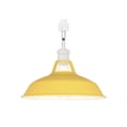 thumbnail image 1 of FSLiving H-Type Track Lighting E26 Base Industrial Adjustable Angle Lamp Yellow Metal Shade with White Socket Track Light Fixture for Slope Ceiling Gimbal,Bulb and Track Not Included - 1 Light, 1 of 6