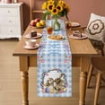 thumbnail image 2 of Easter Bunny Table Runner - 108 Inch Long Spring Easter Eggs Chick Floral Blue Check Cotton and Linen Blended Dress Scarves Farmhouse Table Runner for Kitchen Dining, Coffee Table, 13" x 108", 2 of 8
