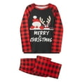 thumbnail image 4 of Meihuid Family Christmas Pjs Matching Sets Christmas Pajamas Santa Printed Top and Plaid Pants Sleepwear for Family, 4 of 10