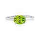 thumbnail image 1 of JeenMata Anillo de Compromiso Solitario con Peridoto de Corte Ovalado de 1,25 Quilates (Piedra Natal de Agosto) en Oro Blanco de 18 K sobre Plata, 1 of 6