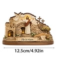 thumbnail image 3 of YingYouFu Empty Tomb Easter Scene and Cross Decoration He Is Risen Tabletop Decor Religious Wooden Signs Jesus Cross Table Centerpieces for Religious Home Mantels Tabletop Christian Gifts, 3 of 9