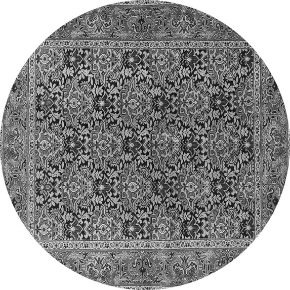 Ahgly Company Indoor Round Persian Gray Traditional Area Rugs, 8' Round