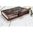 thumbnail image 5 of Ajuny Handmade Leather Bound Journal Writing Stone Notebook Lockable 8x6", 5 of 5