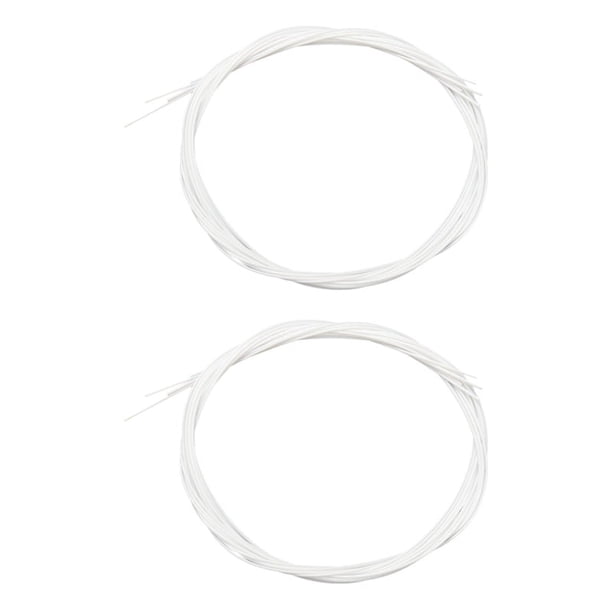 8Pzs/Juego Cuerdas de Ukulele de Nylon Duradero Blanco Pieza de Repuesto para 21 Pulgadas 23 Pulgadas 26 Pulgadas Instrumento de Cuerda
