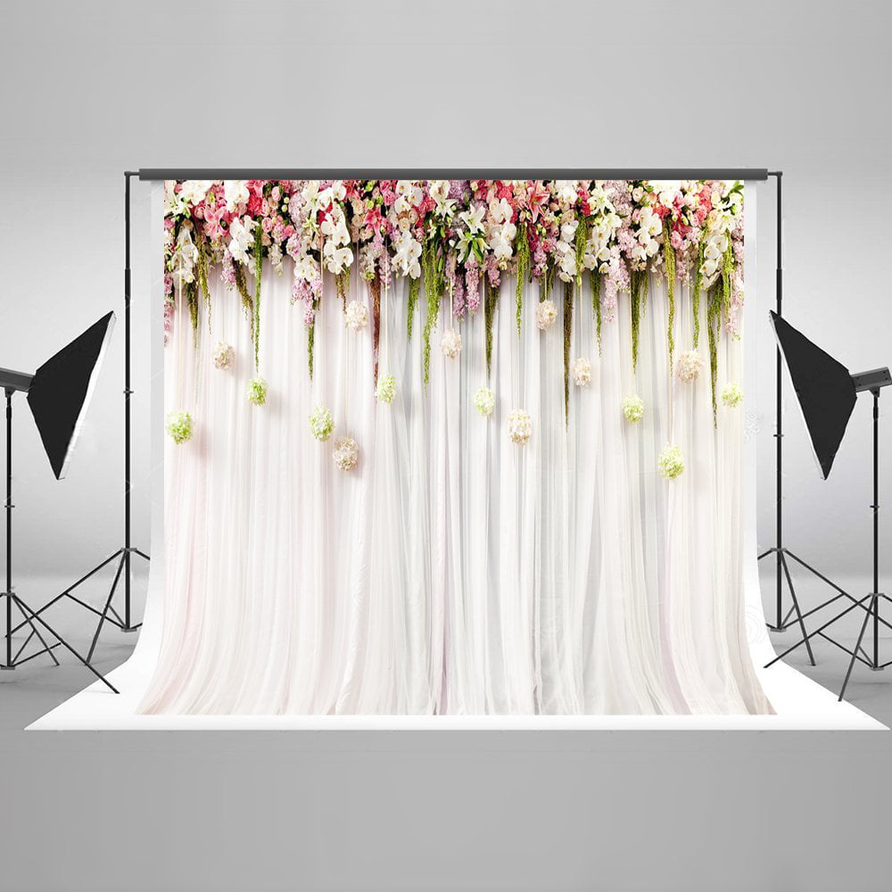 5x7ft Room Carpet Flowers Camero Balloon Photography Background Computer-Printed Vinyl Backdrops