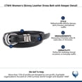 thumbnail image 4 of CTM Skinny Leather Dress Belt with Keeper Detail (Women), 4 of 4
