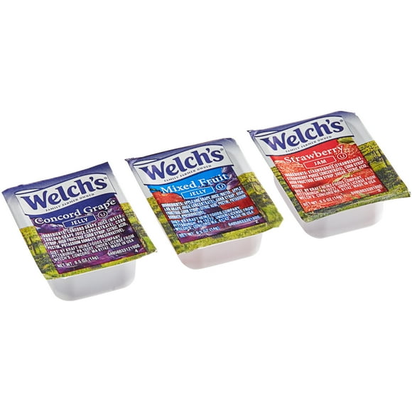 Welch's 0.5 oz. Assorted Jelly / Jam Portion Cups - 200/Case
