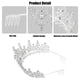 thumbnail image 3 of 1 Uds. De coronas de Tiara de cristal en tono plateado, corona de princesa elegante con peines, tiaras, disfraces de cumpleaños, accesorios para el cabello para mujeres y niñas, 3 of 7