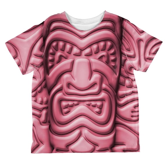 Tiki God Pink Face Luau All Over Toddler T Shirt Multi 4T