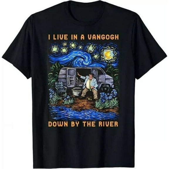 I Live In A Van-Gogh Down-By The River T-Shirt
