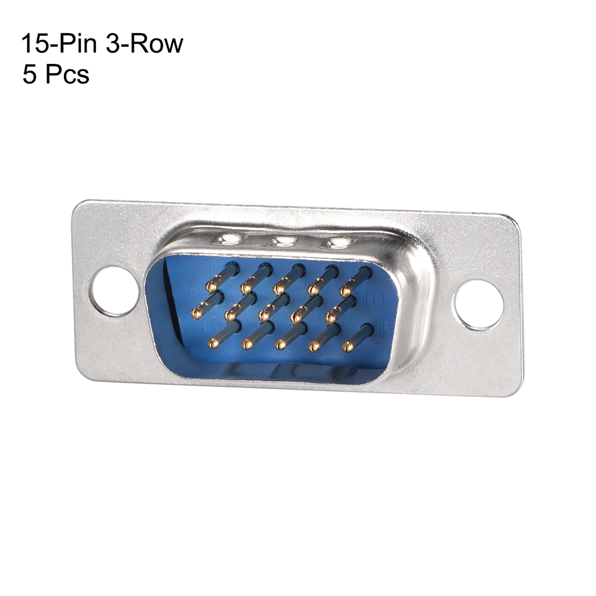 Uxcell D-sub Connector Male Plug 44-pin 3-row Right Angle Port Terminal