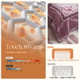 thumbnail image 6 of WOOW DEPOT Twin Full Heavy Fleece Bed Blanket 1 PCS, 6.61 lbs 70.8" x 86.6", Reversible Thick Floral Print Soft Warm Mink Blanket Elegant, Lavender Orchid, 6 of 7