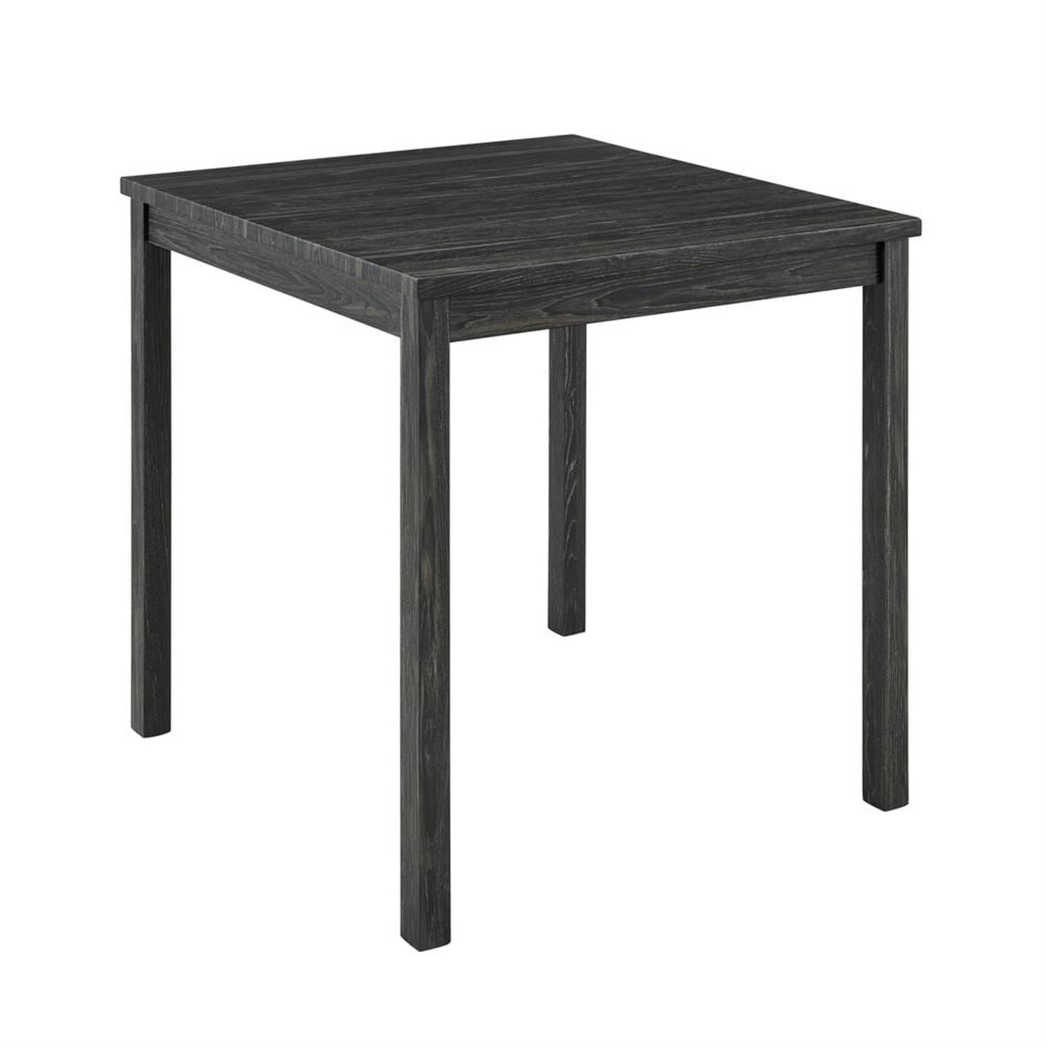 Demi Bonn 5-Piece Dining Table Set with 4 Upholstered Bar Stool, Industrial Kitchen Bar Table Furniture Sets for Living Room, Apartment, Black