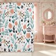 thumbnail image 2 of Manfei Kawaii Cow Shower Curtain 72Wx72L,Floral Animal Bathroom Curtain, 2 of 6