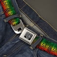 thumbnail image 2 of Buckle-Down Belt, Seatbelt Buckle Belt, Zebra Head Rasta, 30 to 44 Inches, 2 of 9