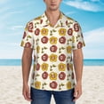 thumbnail image 4 of Daiia Sunflowers And Skull Hawaiian Shirt for Men Gentle Cotton Regular Short Sleeve Casual-Small, 4 of 9