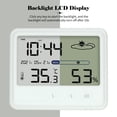 thumbnail image 2 of Indoor Hygrometer Thermometer with Time Date Week Backlight LCD Display Clock Calendar USB Desk Electronic Temperature Humidity Meters with Bracket for Home Greenhouse Cellar, 2 of 7