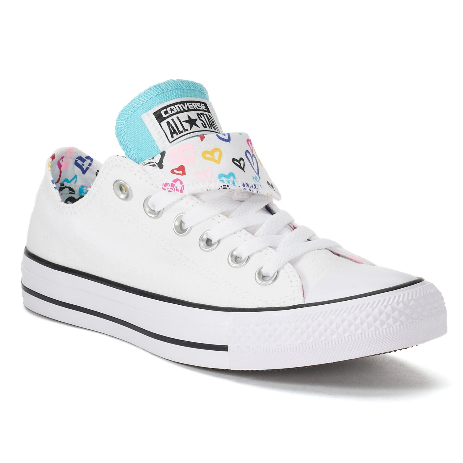 Converse - Converse Women's Chuck Taylor All Star Double Tongue Heart Shoes - Walmart.com 