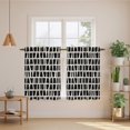 thumbnail image 3 of Black Vintage Geometric Tier Curtains 54 Inch Length, Retro Art Rustic Aesthetics Cafe Short Curtains for Bathroom Over Sink, Small Kitchen Curtain Light Filtering Tiered Drapes 2 Panels 27.5"Wx54"L, 3 of 9