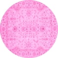 thumbnail image 1 of Ahgly Company Indoor Round Oriental Pink Traditional Area Rugs, 8' Round, 1 of 4