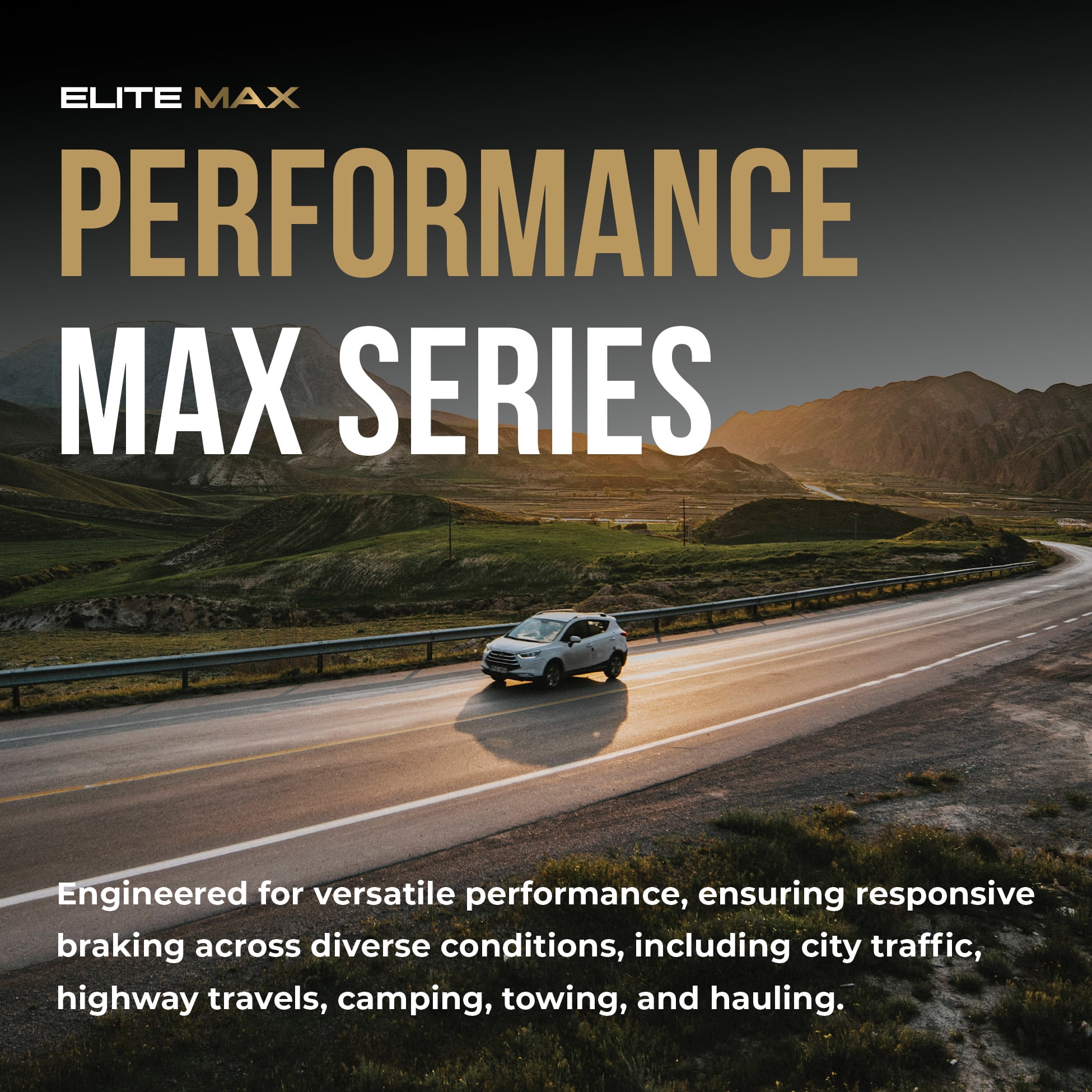 MAX Advanced Brakes - Front Brake Kit For 2008-2020 Nissan Rogue (Excl. 3rd Row Seating) | Carbon Ceramic Brake and Rotor Kit | Daily Performance Drilled Slotted Brake Rotors