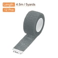 thumbnail image 2 of 12 paquetes de venda cohesiva elástica 1 pulgada x 5 yardas cinta atlética autoadhesiva transpirable gris, 2 of 5