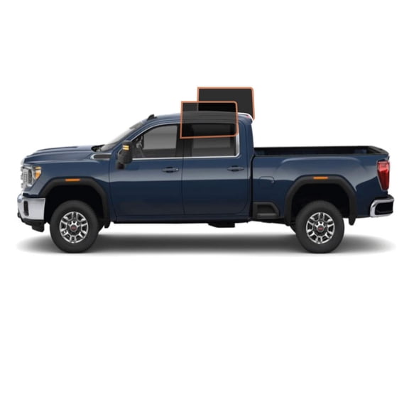 MotoShield Pro Premium Professional 2mil Precut Ceramic Window Tint Film for 2015-2019 GMC Sierra 2500 Crew Cab — (Rear Driver/ Passenger 5%) + Lifetime Warranty