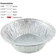 Pactogo Disposable Aluminum 5 3/4 Meat Pot Pie Extra Deep Pan Baking Tin (Pack of 6)