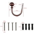 thumbnail image 6 of 1 Pair Retro Metal Curtain Holdback Wall Tie Back Hook Hanger Holder Curtain Accessories - Brown, 6 of 6