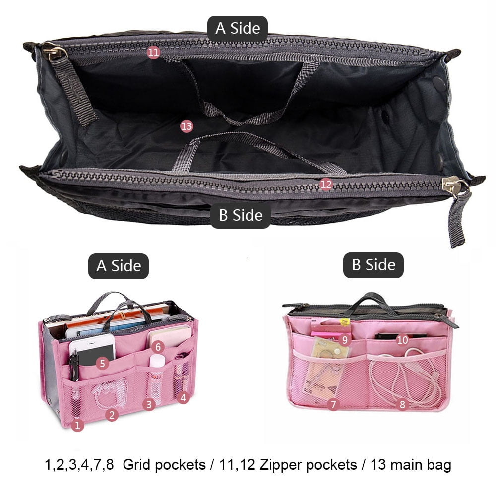 Xuccus for Speedy Nano 20 Bag Purse Insert Organizer Makeup Handbag Travel  Organizer Inner Purse Cosmetic Bag Toiletry Bag - (Color: red Speedy 20)