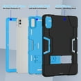 thumbnail image 2 of ELEHOLD Rugged Hybrid Case for Lenovo Tab M10 5G 10.6 Inch 2023, Tri-Layers Hard PC Soft Silicone Hidden Kickstand Anti-Scratch Shockproof Heavy Duty Case for Kids Men Women,Black+Blue, 2 of 9