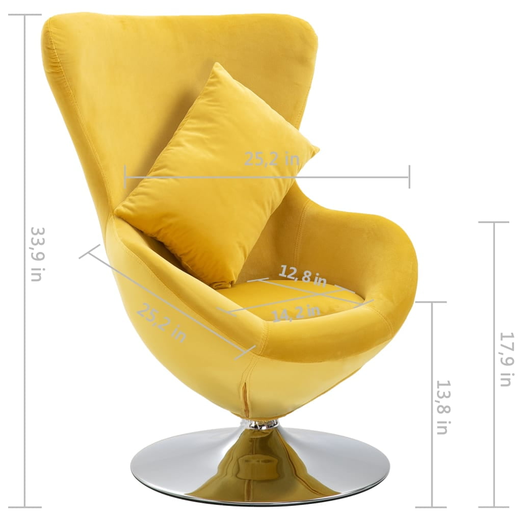 Kepooman Modern Velvet French Sofa Chair Armchair with Cushion for Bedroom Living Room, Yellow Kepooman Modern Velvet French Sofa Chair Armchair with Cushion for Bedroom Living Room, Yellow
