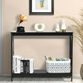 thumbnail image 3 of Giantex  Console Table, Sofa Side Table w/Heavy-Duty Support & X-Shaped, Narrow Accent Entryway Table, Black, 3 of 8