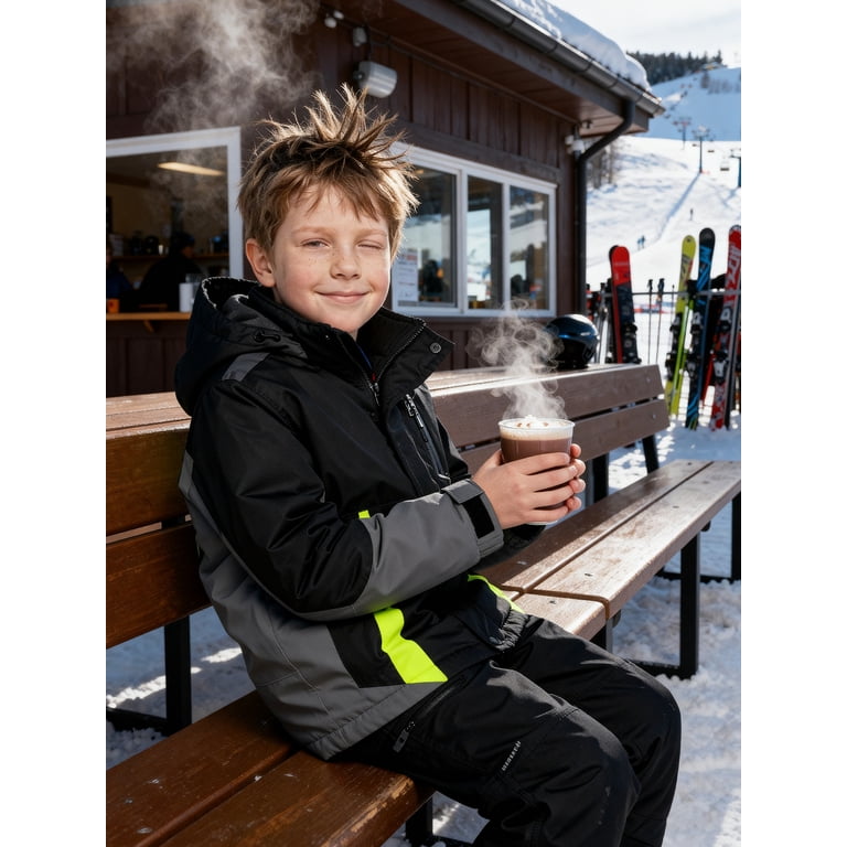 Wantdo Boys' Waterproof Ski Jacket with Detachable Hood photo 7