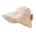 thumbnail image 2 of UTSJKR Womens Packable Wide Brim Sun Hat for Summer Vineyard Tour with Rear Bow Detail for Town Shopping Garden Walk Adjustable Fit Light UV Deflect Daily Hat Khaki, 2 of 6