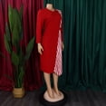 thumbnail image 3 of AURA Plus Size Pencil Midi Dress Round Neck High Waist Bodycon Ruched 9 10 Sleeve Elegant Work Dress, 3 of 9