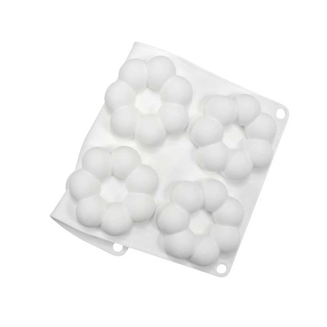 Naiovety Molde de silicona con Pedal de 6 cavidades para bodas, fiestas, vacaciones, hogar, cocina, pastel, pudín, postre casero, herramienta Herramientas y accesorios para hornear