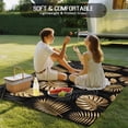 thumbnail image 4 of Black Golden Palm Leaf Outdoor Rug for Patio/Deck/Porch, Non-Slip Large Area Rug 3 x 5 Ft, Tropical Plant Modern Luxury Indoor Outdoor Rugs Washable Area Rugs, Reversible Camping Rug Carpet Runner, 4 of 8
